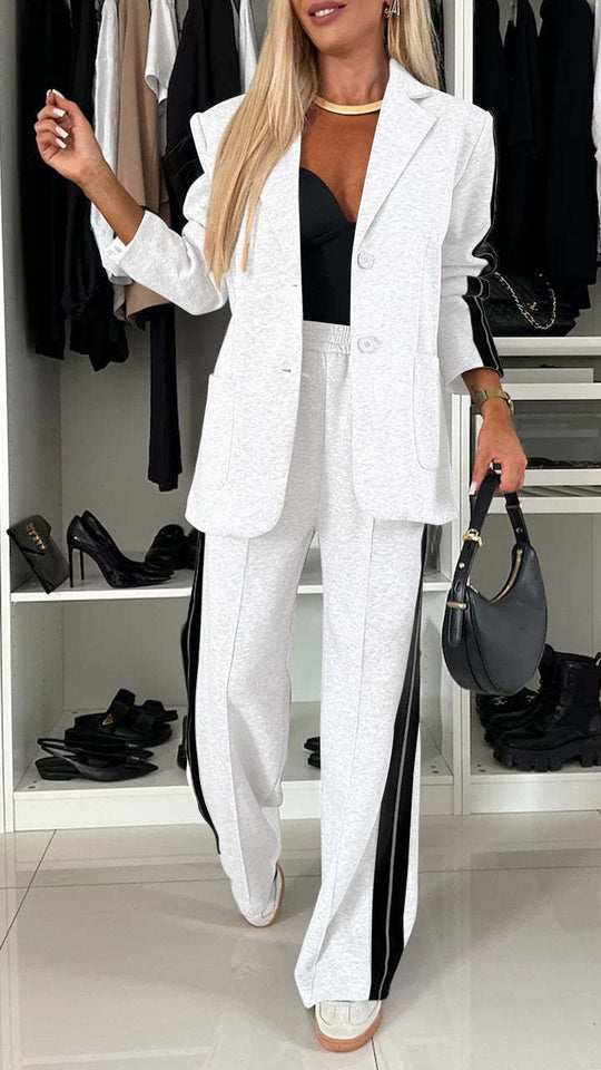 Women’s Autumn Winter Casual Suit – Long Sleeve Lapel Jacket