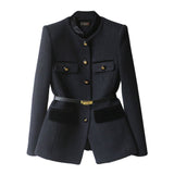 Women’s Mid-Length Overcoat – Waist Slimming Shoulder Coat