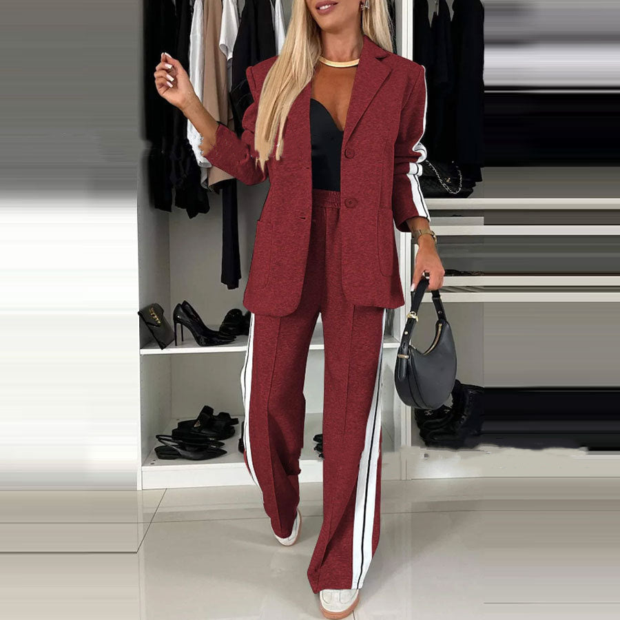 Women’s Autumn Winter Casual Suit – Long Sleeve Lapel Jacket
