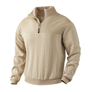 Men’s Jacquard Sweater – Autumn & Winter Long-Sleeve Knitwear