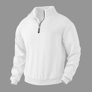 Men’s Jacquard Sweater – Autumn & Winter Long-Sleeve Knitwear