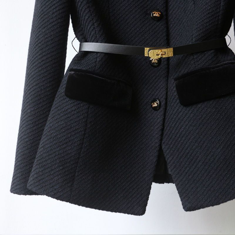 Women’s Mid-Length Overcoat – Waist Slimming Shoulder Coat