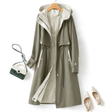 Women’s Fashion Hooded Coat – Color Contrast Stylish Outerwear