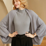 Women’s Cashmere Sweater – Soft Shawl Cardigan, Solid Color, Cozy Air-Conditioning Shirt