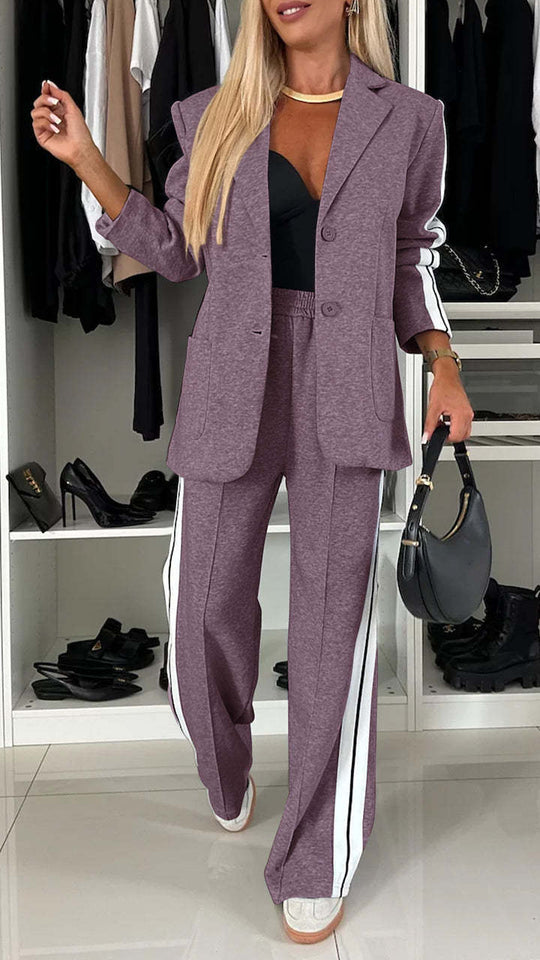Women’s Autumn Winter Casual Suit – Long Sleeve Lapel Jacket