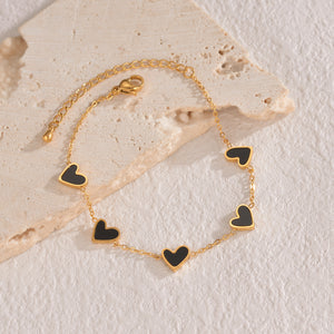 Ins Love Bracelet – Stainless Steel Dripping Heart Jewelry for Women