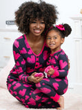 Valentine’s Day Family PComfortable Heart Print Pajamas Set