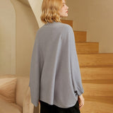 Women’s Cashmere Sweater – Soft Shawl Cardigan, Solid Color, Cozy Air-Conditioning Shirt