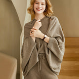 Women’s Cashmere Sweater – Soft Shawl Cardigan, Solid Color, Cozy Air-Conditioning Shirt