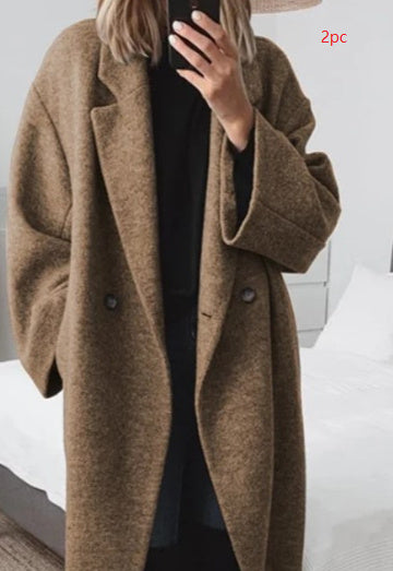 Women’s Multi-Color Woolen Trench Coat – Available in All Sizes