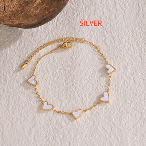 Ins Love Bracelet – Stainless Steel Dripping Heart Jewelry for Women