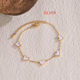 Ins Love Bracelet – Stainless Steel Dripping Heart Jewelry for Women