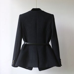 Women’s Mid-Length Overcoat – Waist Slimming Shoulder Coat