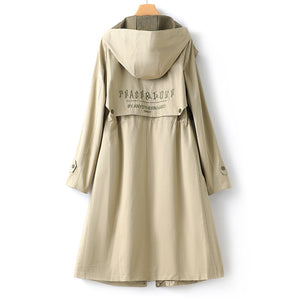 Women’s Fashion Hooded Coat – Color Contrast Stylish Outerwear