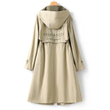 Women’s Fashion Hooded Coat – Color Contrast Stylish Outerwear